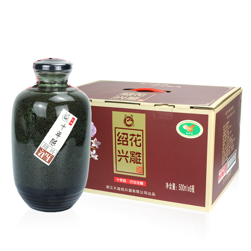 十年-紹興花雕酒500mlX6瓶白底